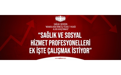 “Sağlık ve Sosyal Hizmet Profesyonelleri Ek İşte Çalışmak İstiyor”